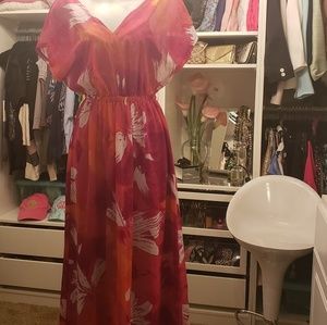 Festival & island ready Pink, Orange, maxi dress
